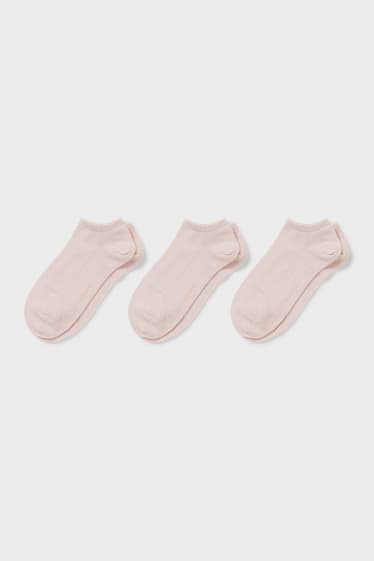 Femmes - Lot de 3 - chaussettes de sport - rose