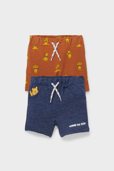 Bebés - Pack de 2 - Winnie the Pooh - shorts para bebé - marrón / azul oscuro