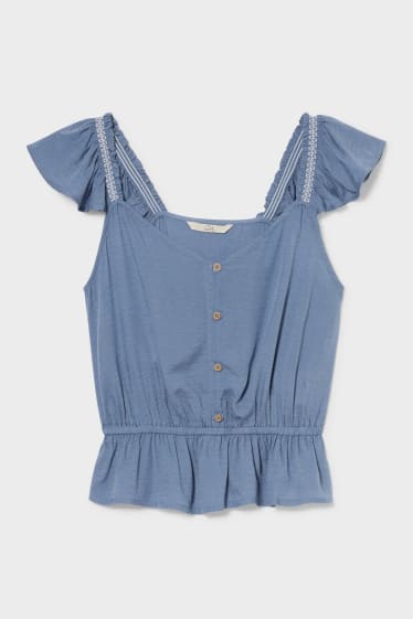 Femei - CLOCKHOUSE - bluză fără mâneci - albastru