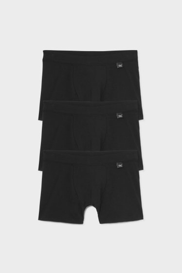 Men - Multipack of 3 - trunks - flex - black