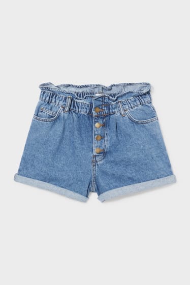 Women - ONLY - denim shorts - denim-blue