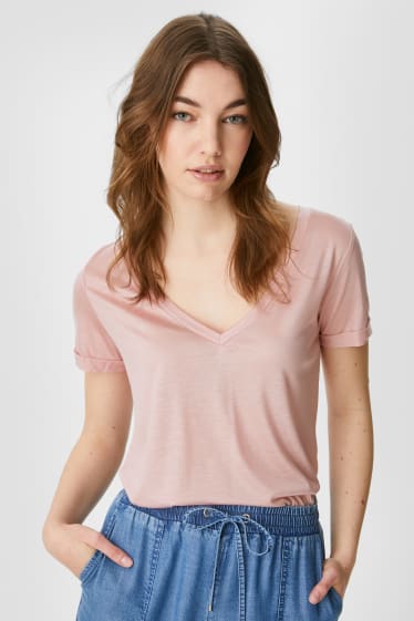 Women - Lyocell T-shirt - rose