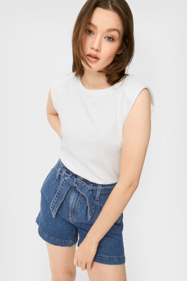 Ados & jeunes adultes - CLOCKHOUSE - short en jean - jean bleu