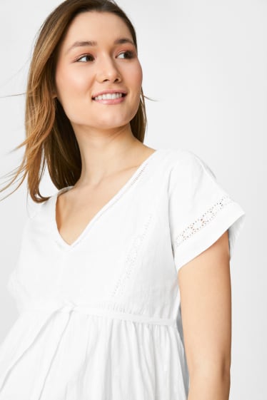 Femmes - Robe de grossesse - blanc