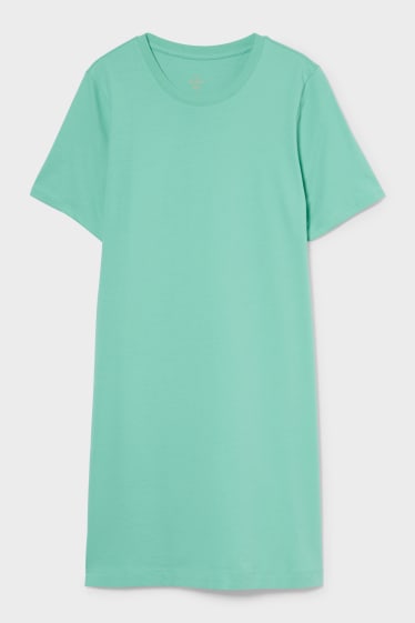 Donna - Vestito a T-shirt basic - verde menta