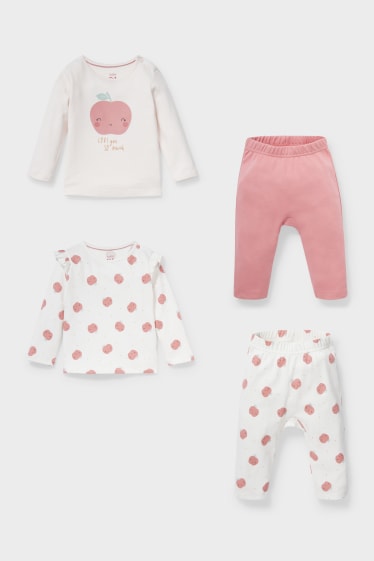 Babies - Multipack of 2 - baby pyjamas - white / rose