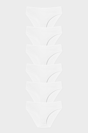 Women - Multipack of 5 - briefs - organic cotton - white
