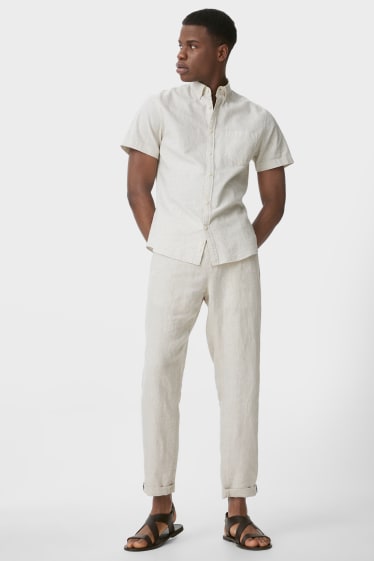 Men - Linen Chinos - creme