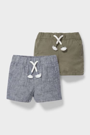 Neonati - Confezione da 2 - shorts per neonati - grigio