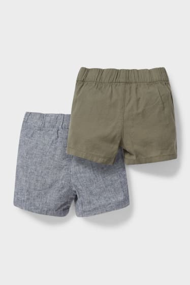 Bebés - Pack de 2 - shorts para bebé - gris