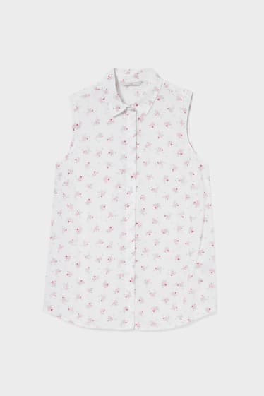 Teens & young adults - CLOCKHOUSE - blouse top - floral - white / rose