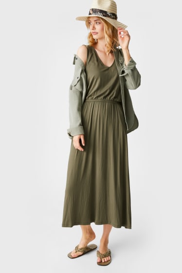 Mujer - Vestido fit & flare - verde oscuro