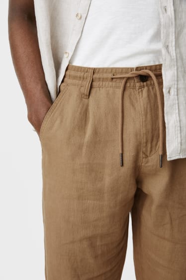 Men - Linen Chinos - light brown