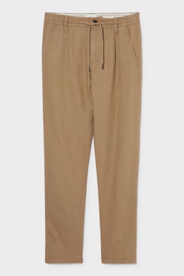 Men - Linen Chinos - light brown