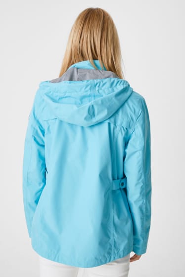 Women - Outdoor jacket with hood - turquoise