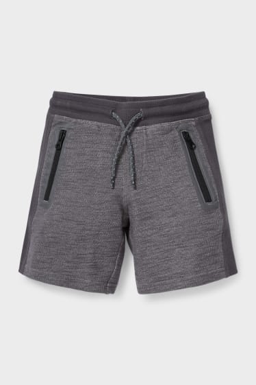 Bambini - Shorts in felpa - grigio scuro