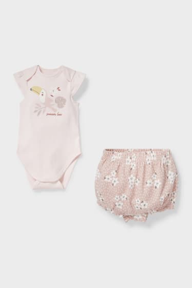 Bébés - Pyjama pour bébé - 2 pièces - rose