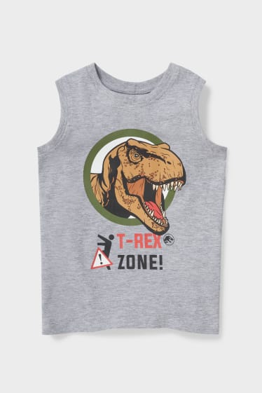 Niños - Jurassic World - camiseta sin mangas - gris jaspeado