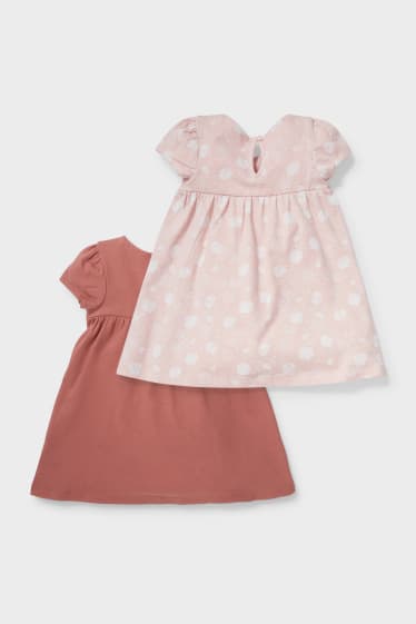 Bébés - Lot de 2 - robes pour bébé - marron / beige