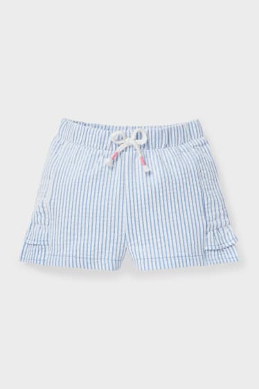 Babies - Baby shorts - striped - white / blue