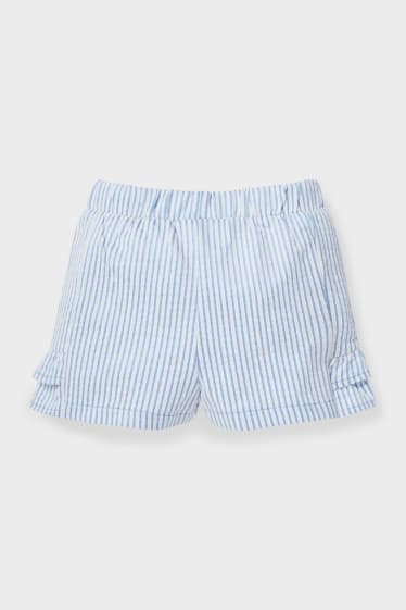 Babies - Baby shorts - striped - white / blue