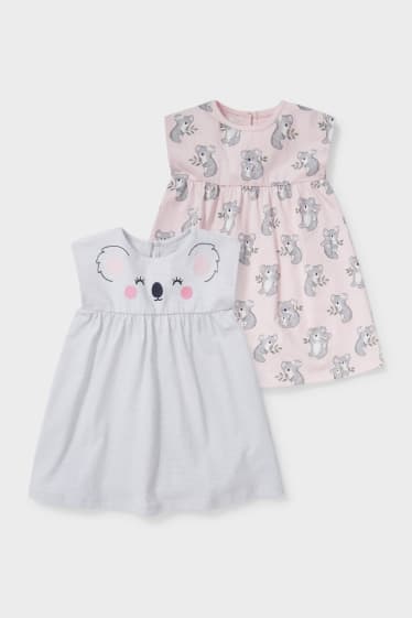 Babies - Multipack of 2 - baby dress - gray / rose