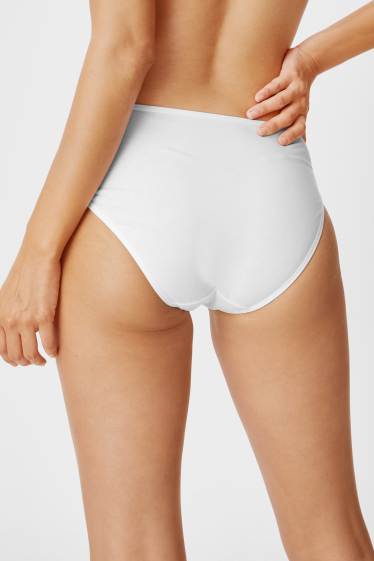 Women - Multipack of 5 - briefs - organic cotton - white