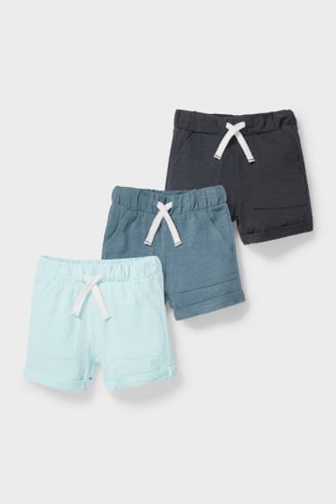 Babies - Multipack of 3 - baby sweat shorts - mint green