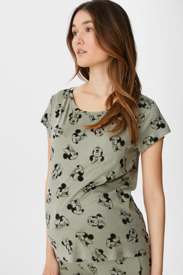 Women - Nursing T-shirt - Minnie Mouse - dark green