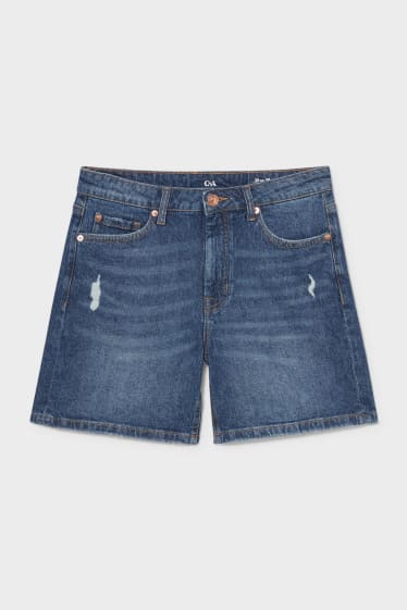 Damen - Jeans-Shorts - jeans-blau