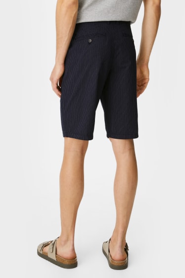 Heren - Shorts - gestreept - donkerblauw