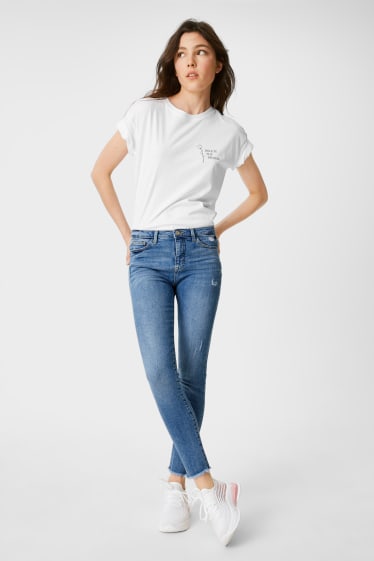 Mujer - CLOCKHOUSE - skinny jeans - high waist - LYCRA® - vaqueros - azul