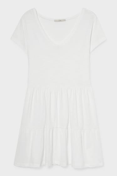 Femmes - CLOCKHOUSE - robe T-shirt - blanc