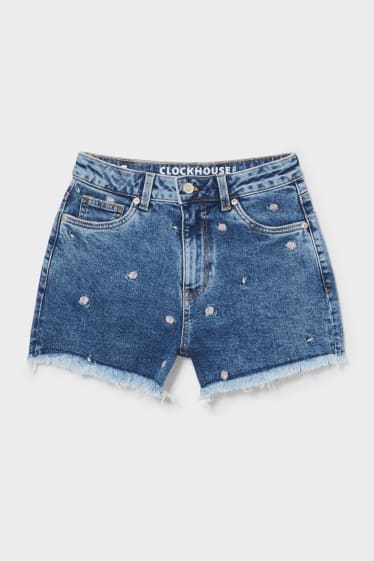 Tieners & jongvolwassenen - CLOCKHOUSE - korte spijkerbroek - jeansblauw