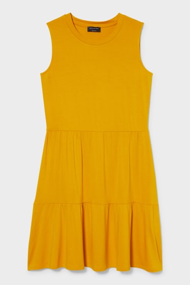 Women - Fit & flare dress - yellow