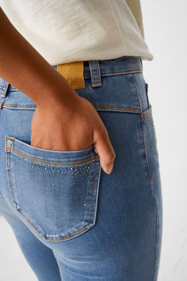 Women - Slim jeans - blue denim