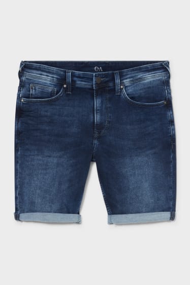 Men - Denim shorts - jog denim - denim-dark blue