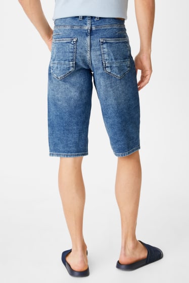 Bărbați - Bermudas de blugi - jog denim - denim-albastru