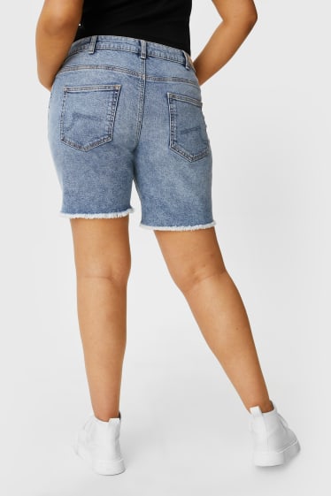 Dames - CLOCKHOUSE - bermuda van spijkerstof - jeanslichtblauw