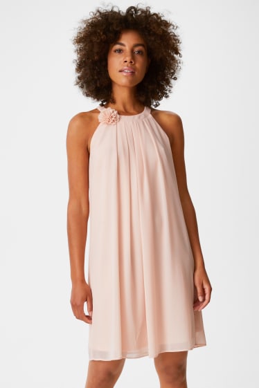 Women - A-line dress - formal - pale pink