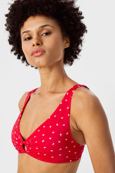 Donna - Reggiseno bikini - imbottito - rosso