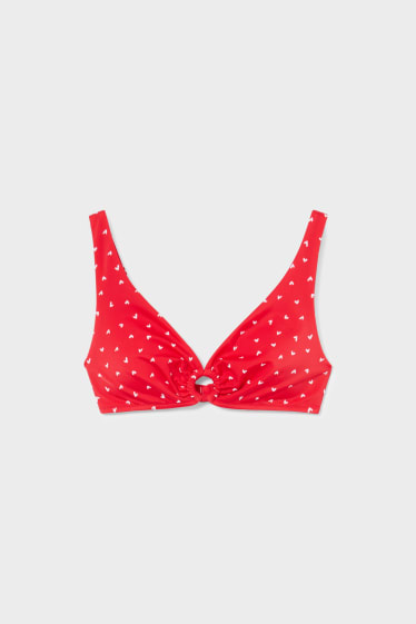 Mujer - Top de bikini - con relleno - rojo