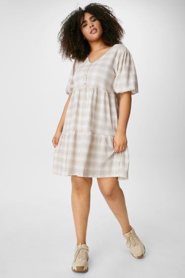 Teens & young adults - CLOCKHOUSE - dress - check - creme