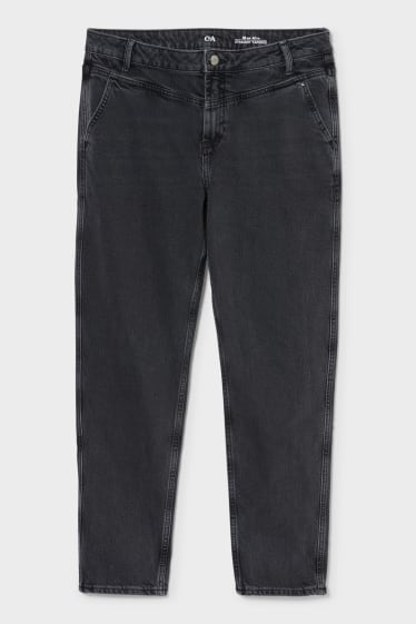 Dámské - Premium straight tapered jeans - džíny - tmavošedé