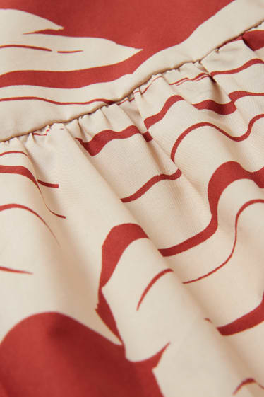 Women - Skirt - red / beige