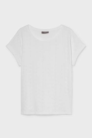 Kobiety - T-shirt - biały / biały