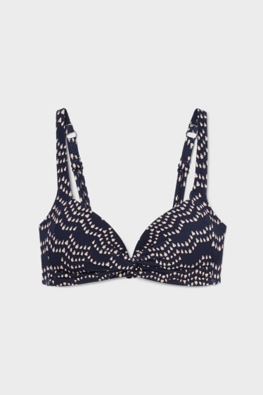 Women - Bikini top - padded - dark blue
