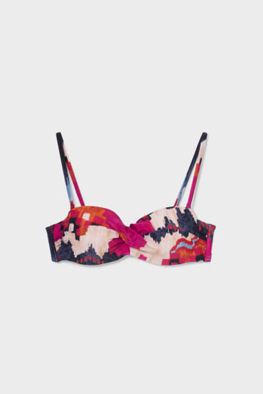 Women - Bikini top - balcony - padded - multicoloured