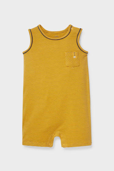 Bébés - Pyjama pour bébé - à rayures - jaune