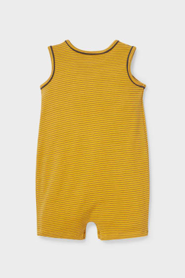 Babies - Baby sleepsuit  - striped - yellow